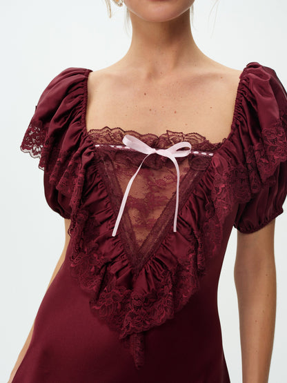 Cove Maxi Dress Bordeaux - For Love & Lemons