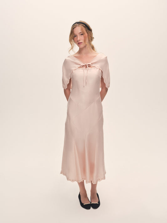 Luna Midi Dress Pale Pink - For Love & Lemons