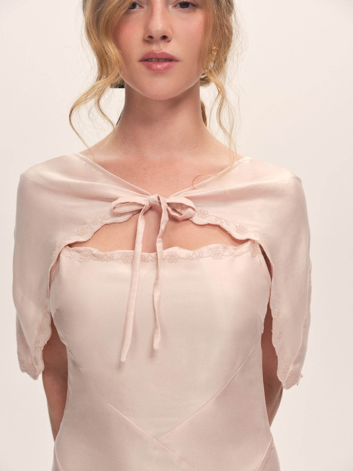 Luna Midi Dress Pale Pink - For Love & Lemons