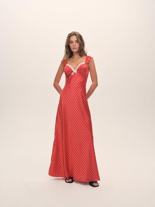 Emmaline Maxi Dress Red - For Love & Lemons