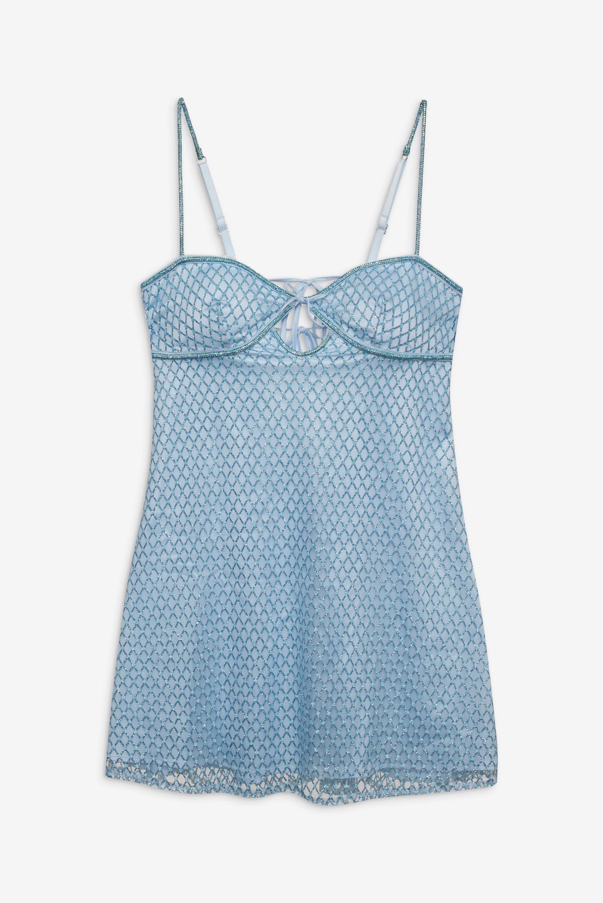 Glitter Slip Dress Blue - For Love & Lemons