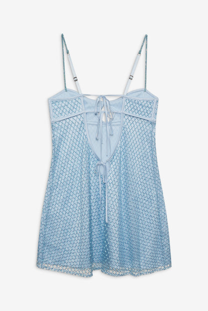 Glitter Slip Dress Blue - For Love & Lemons