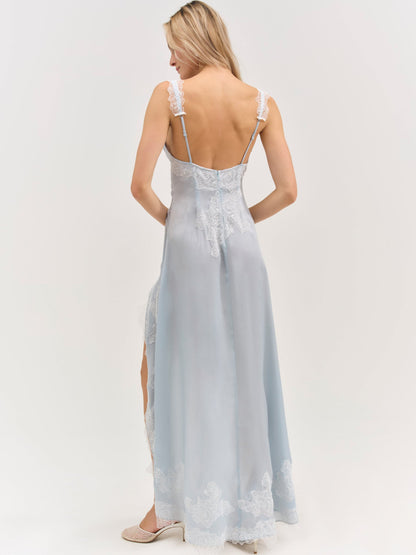 Clemence Maxi Dress Blue - For Love & Lemons