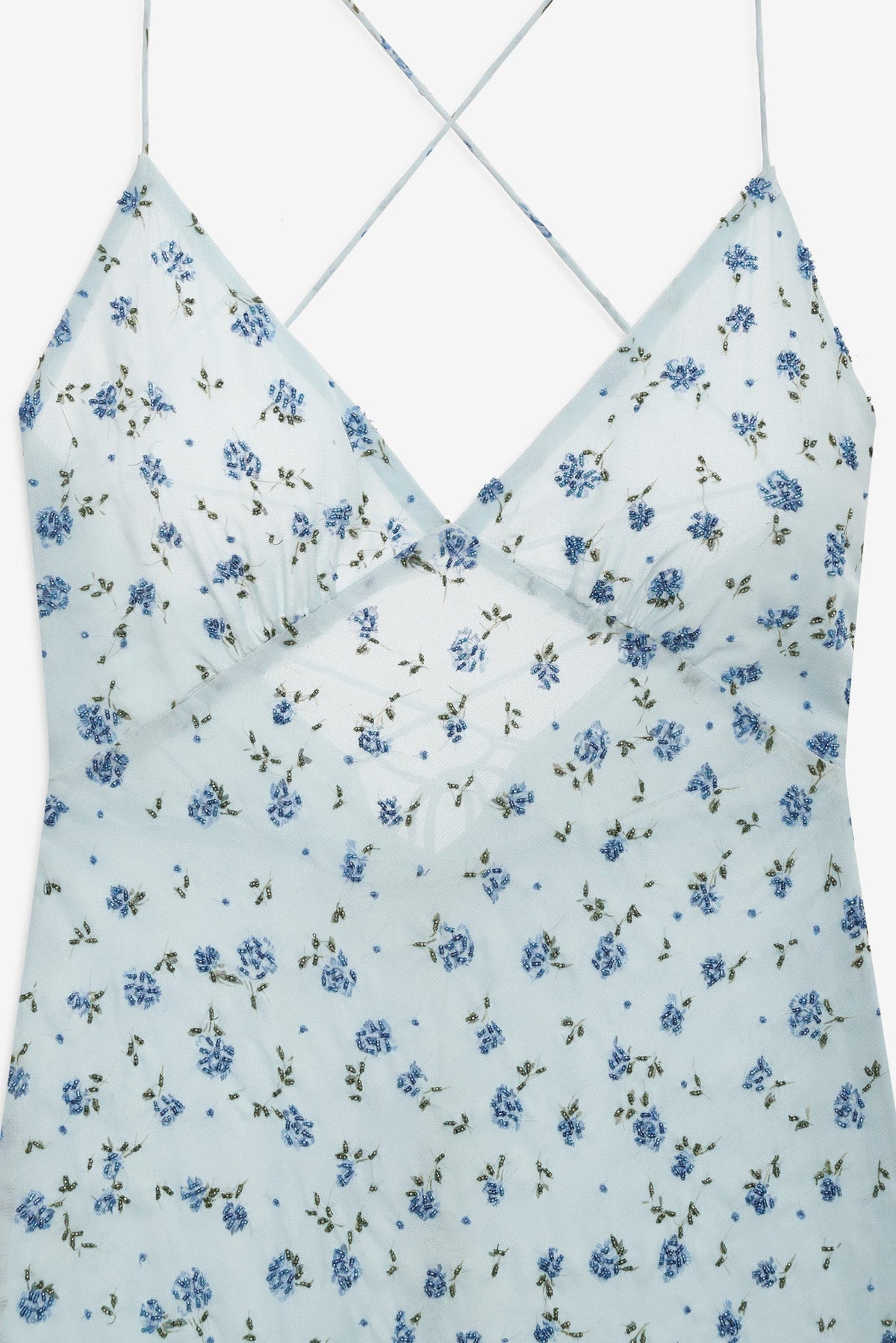 Elea Beaded Maxi Dress Blue - For Love & Lemons