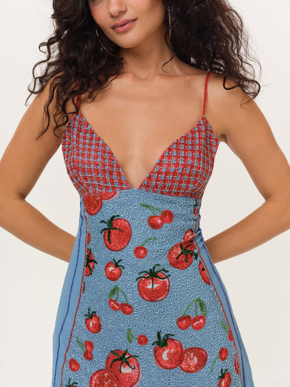 Lucetta Mini Dress Blue - For Love & Lemons