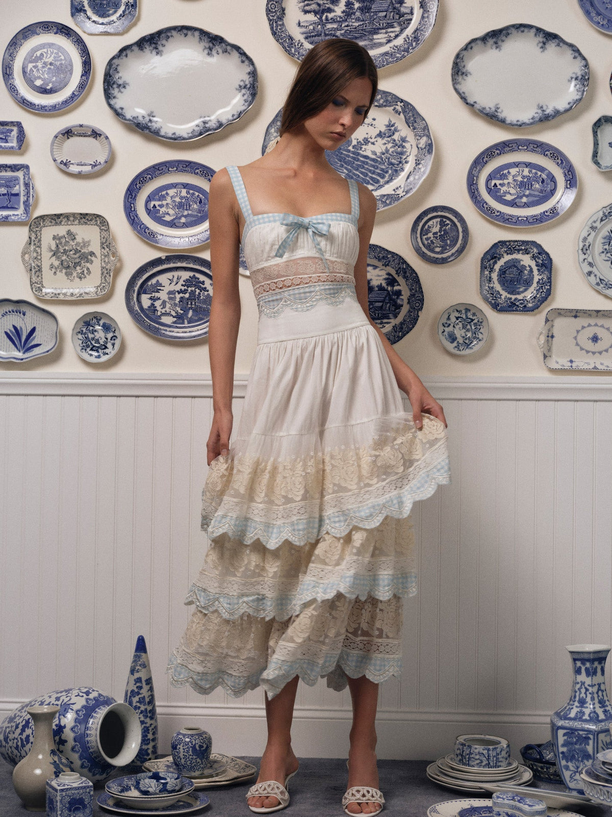 Tessa Midi Dress White - For Love & Lemons