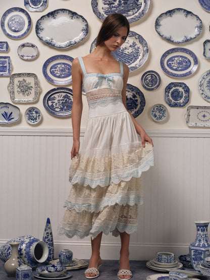 Tessa Midi Dress White - For Love & Lemons