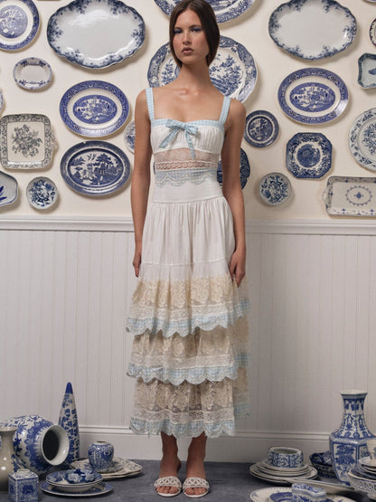 Tessa Midi Dress White - For Love & Lemons