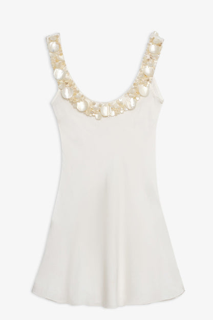 Sami Seashell Mini Dress Ivory - For Love & Lemons