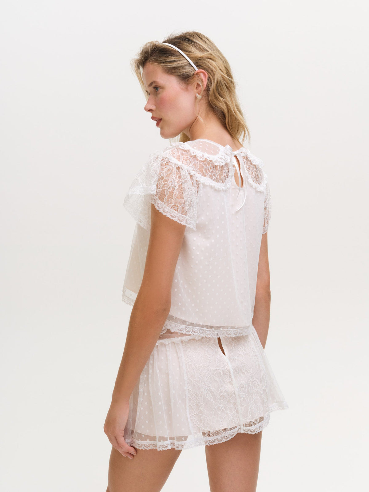 Zelie Sleep Top White - For Love & Lemons