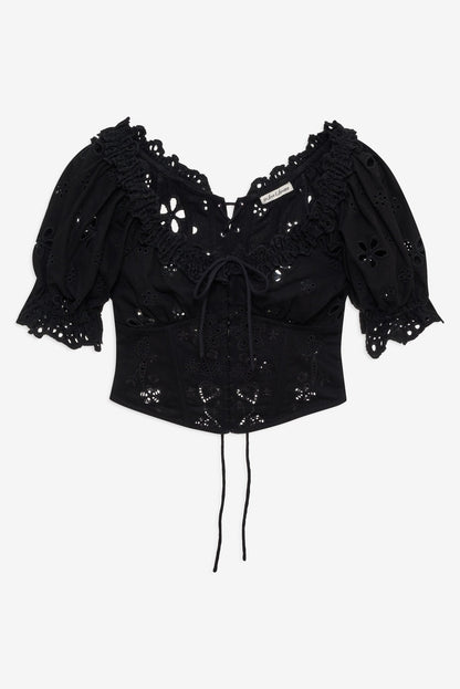 Yasmin Top Black - For Love & Lemons