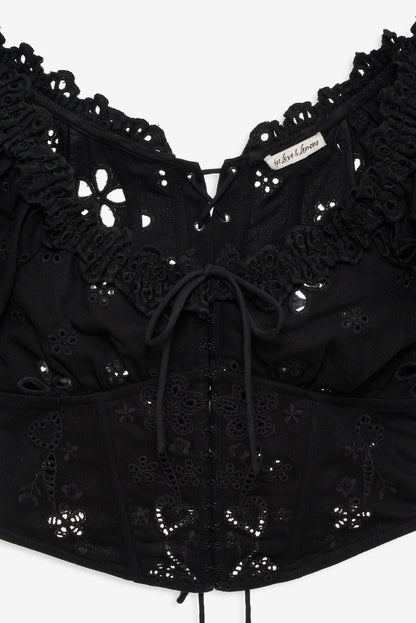 Yasmin Top Black - For Love & Lemons