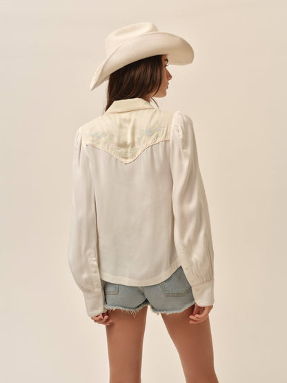 Debbie Button Up Top Cream - For Love & Lemons
