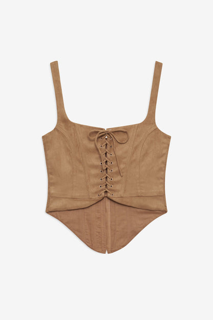 Rose Beaded Bustier Brown - For Love & Lemons
