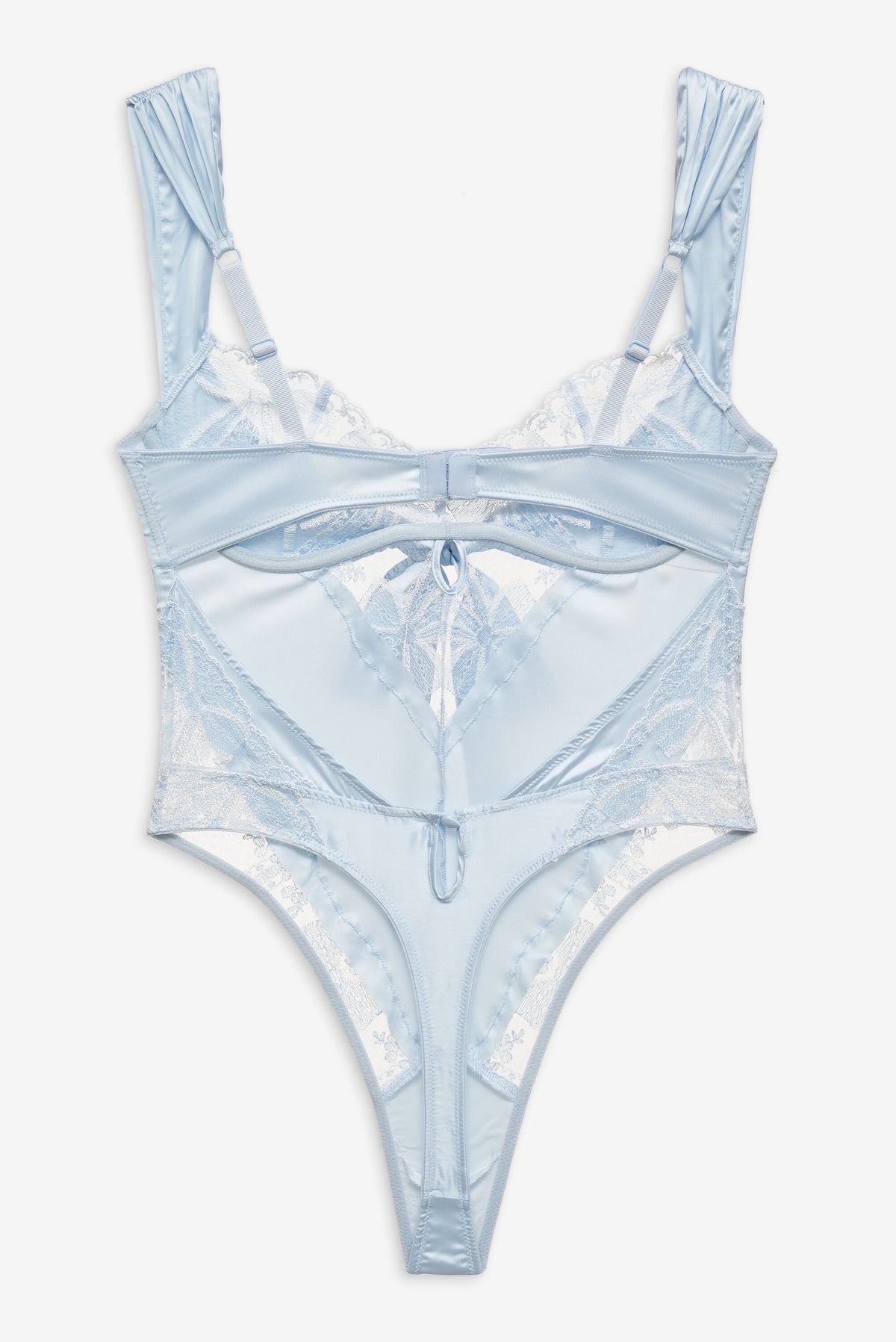 Blair Bow Bodysuit Blue - For Love & Lemons