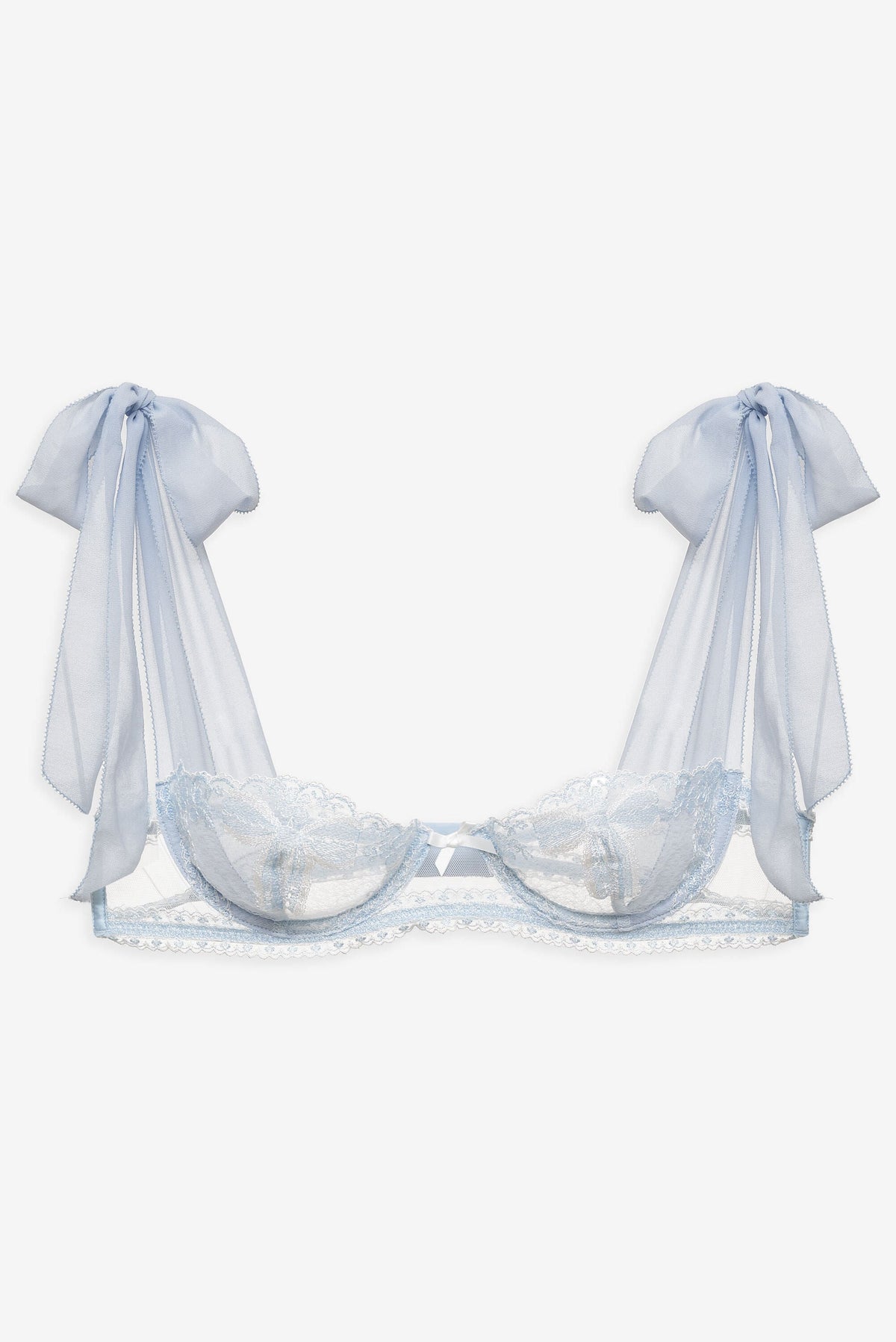 Blair Bow Underwire Bra Blue - For Love & Lemons