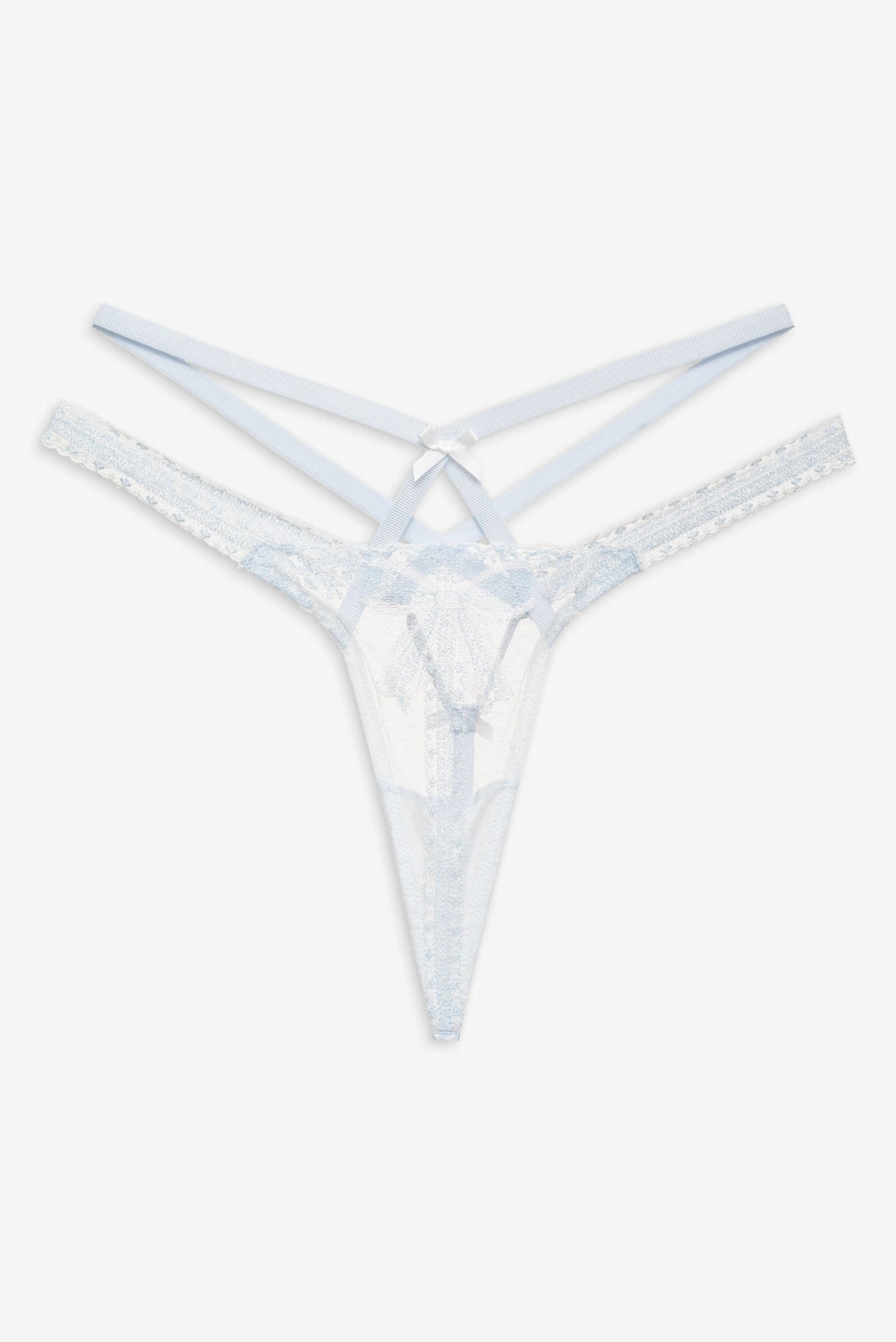 Blair Bow Thong Panty Blue - For Love & Lemons