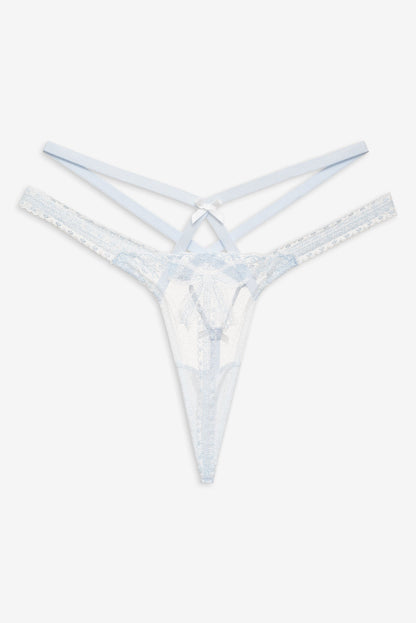 Blair Bow Thong Panty Blue - For Love & Lemons