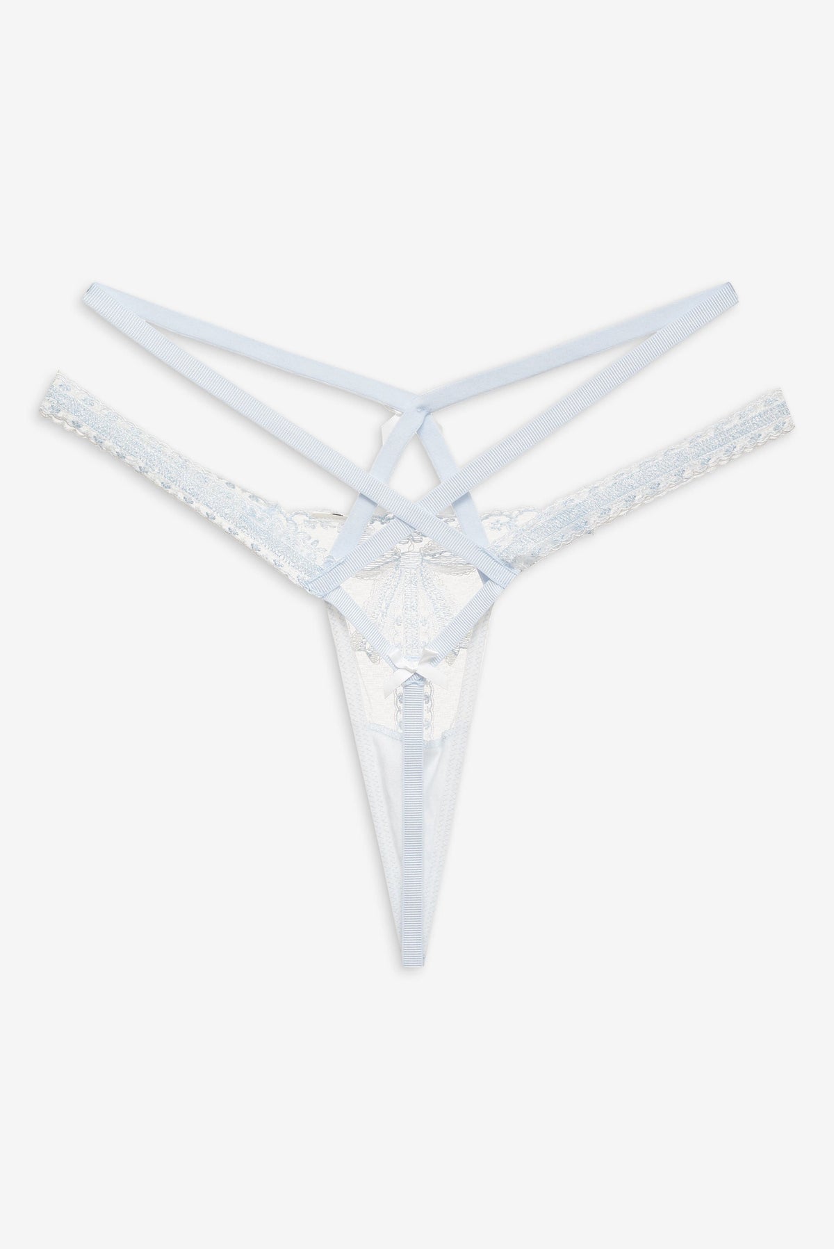 Blair Bow Thong Panty Blue - For Love & Lemons