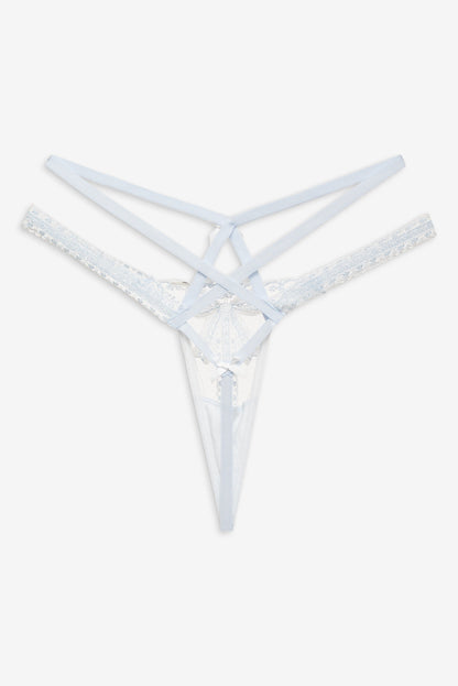 Blair Bow Thong Panty Blue - For Love & Lemons
