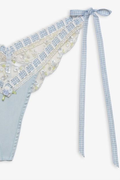 Pinkaboo Thong Panty Baby Blue - For Love & Lemons