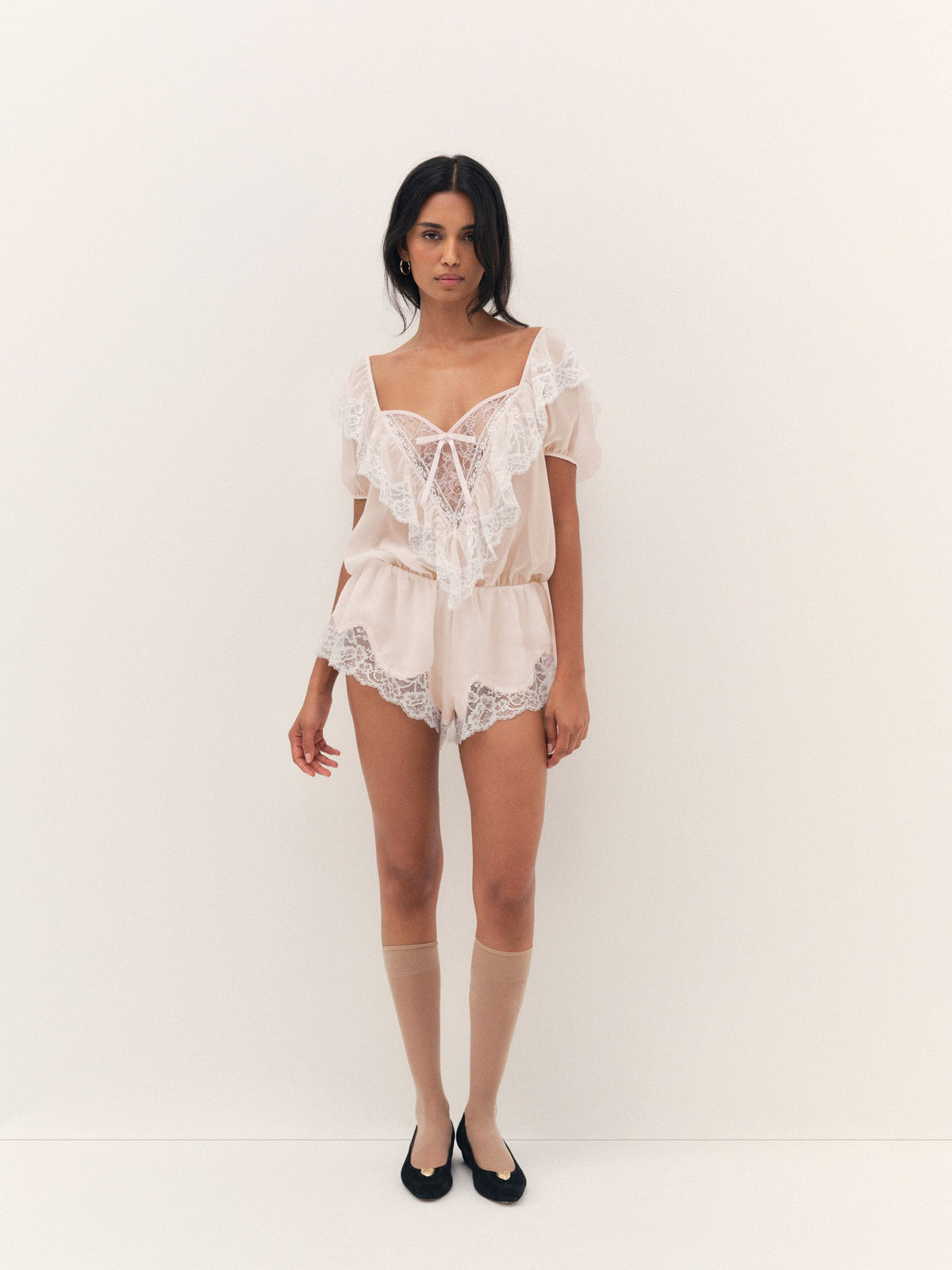 Grace Romper Light Pink - For Love & Lemons