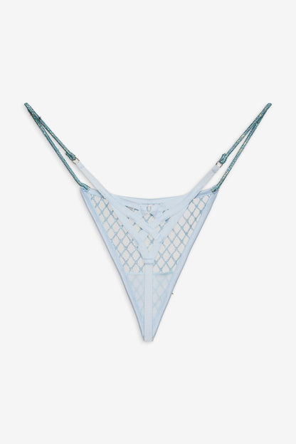 Glitter Thong Panty Blue - For Love & Lemons