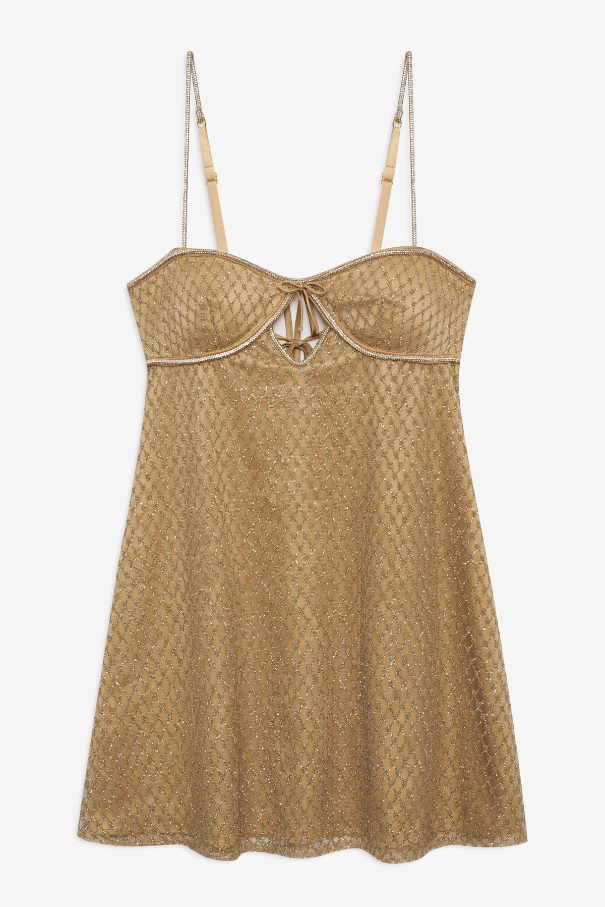 Glitter Slip Dress Gold - For Love & Lemons