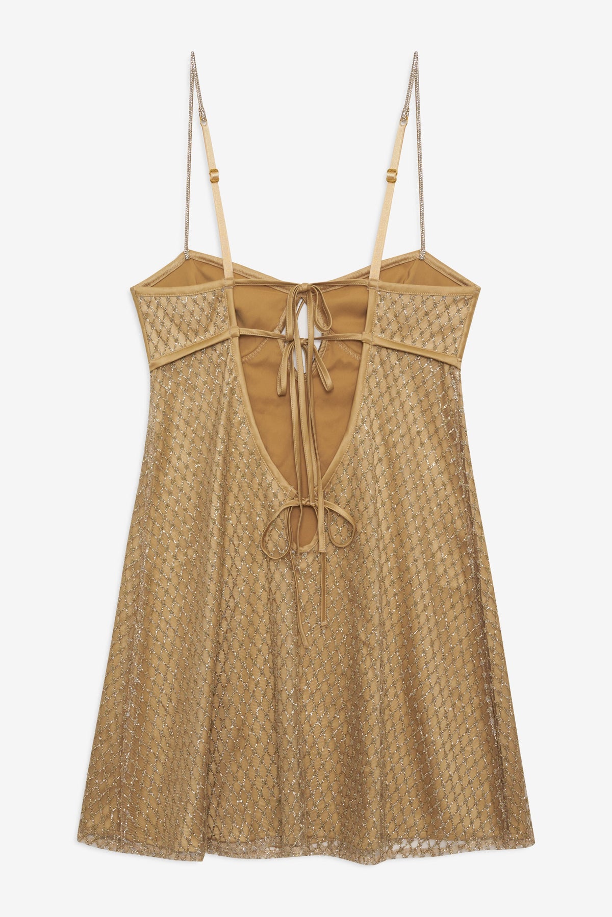 Glitter Slip Dress Gold - For Love & Lemons