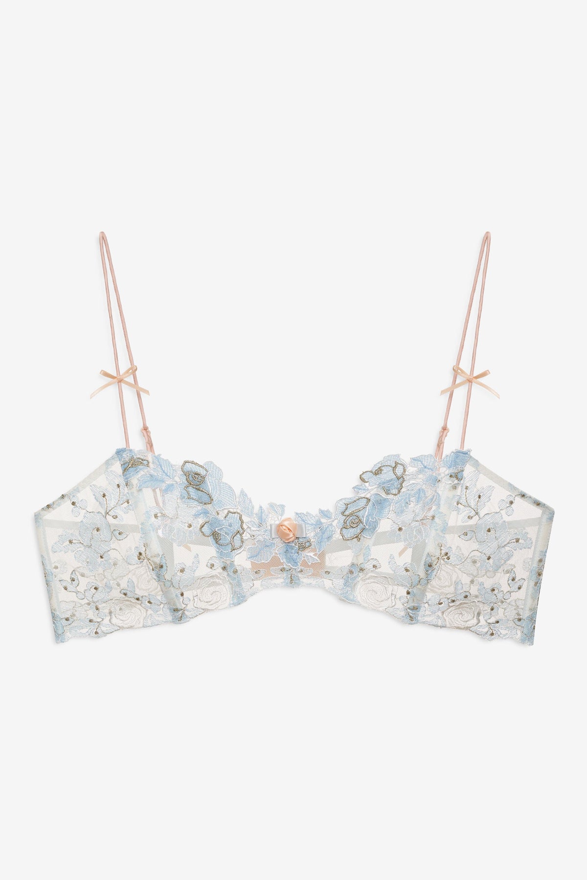 Winter Roses Bra Blue - For Love & Lemons