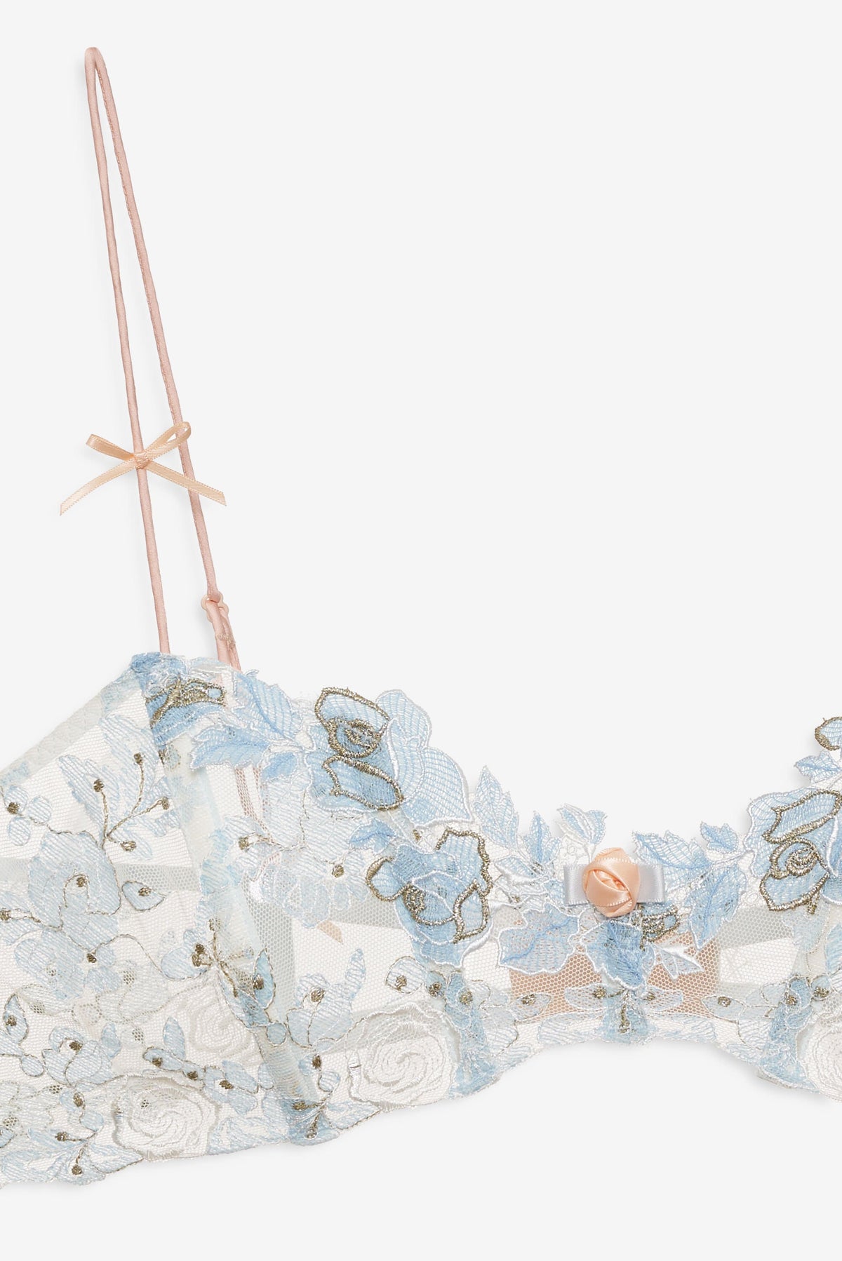 Winter Roses Bra Blue - For Love & Lemons
