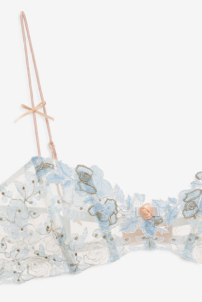 Winter Roses Bra Blue - For Love & Lemons