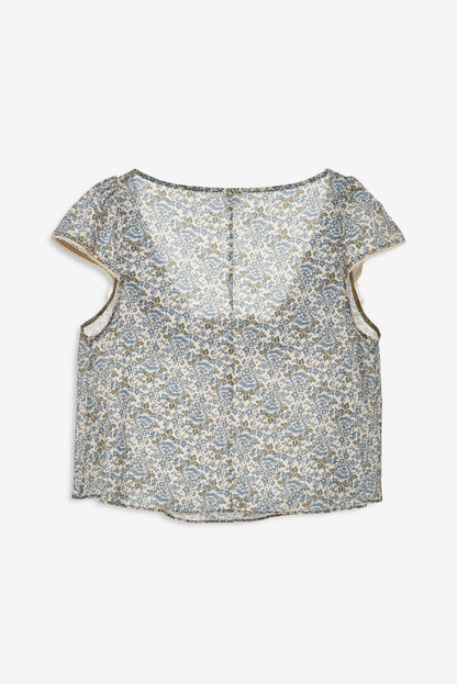 Primrose Posey Sleep Top Dusty Blue - For Love & Lemons