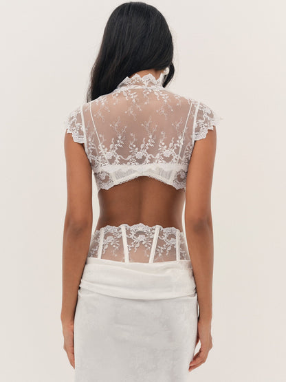 Rita Rose Bolero White - For Love & Lemons