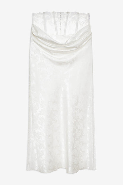 Rita Rose Maxi Skirt White - For Love & Lemons