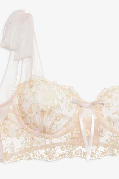 Gilded Lace Underwire Bra Natural - For Love & Lemons