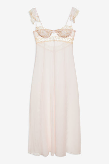 Gilded Lace Maxi Slip Dress Natural - For Love & Lemons