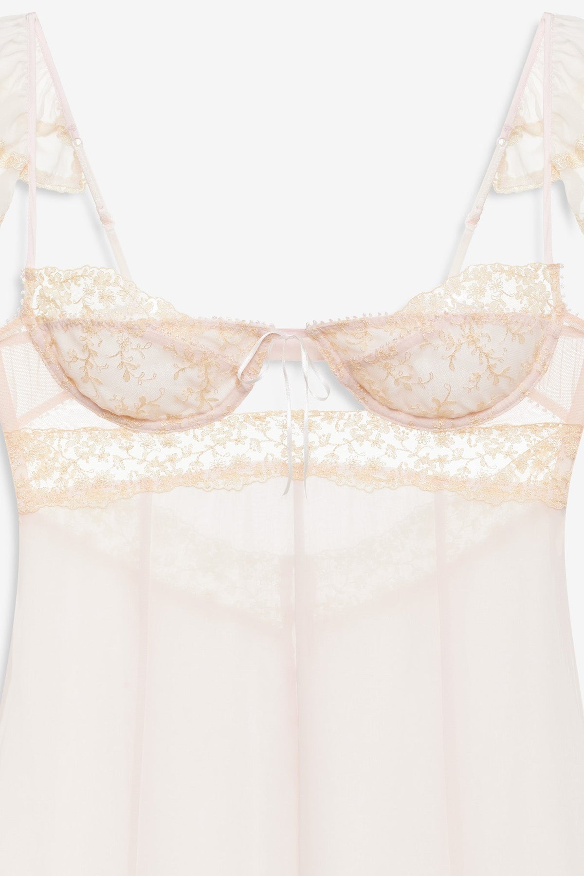 Gilded Lace Maxi Slip Dress Natural - For Love & Lemons