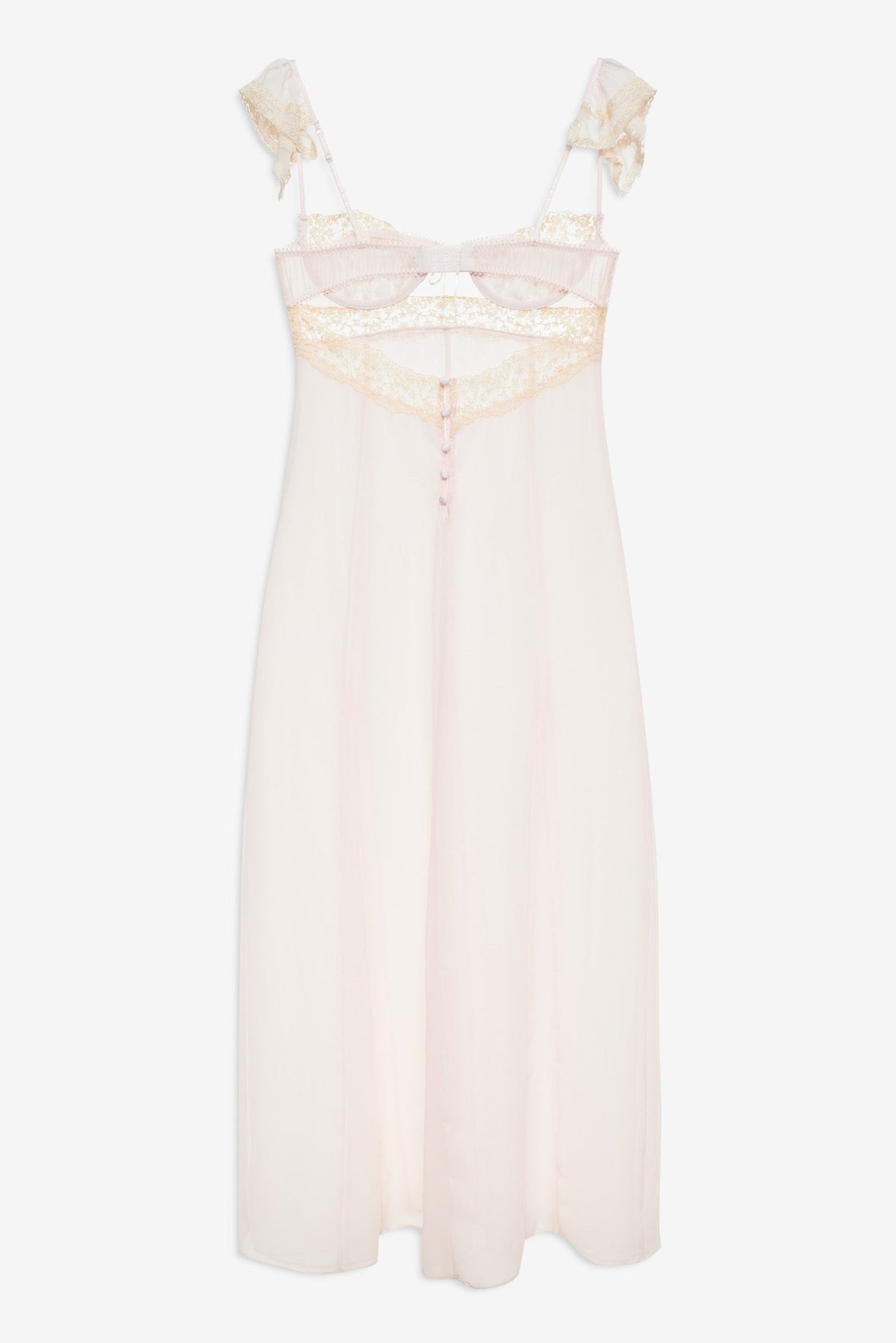 Gilded Lace Maxi Slip Dress Natural - For Love & Lemons