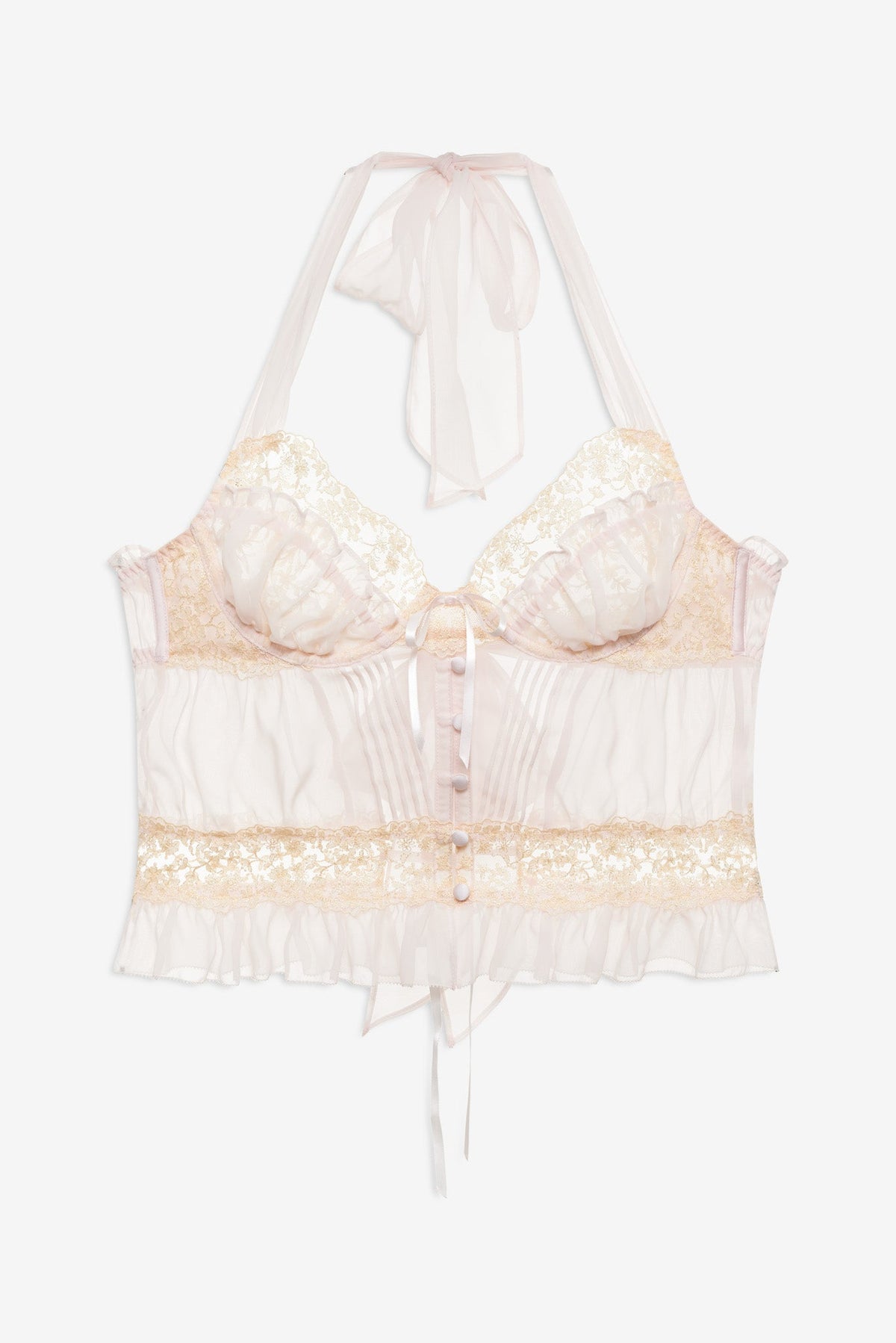Gilded Lace Bustier Natural - For Love & Lemons