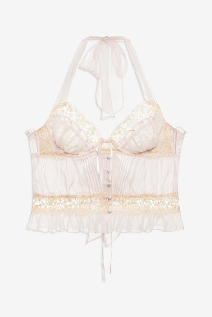 Gilded Lace Bustier Natural - For Love & Lemons