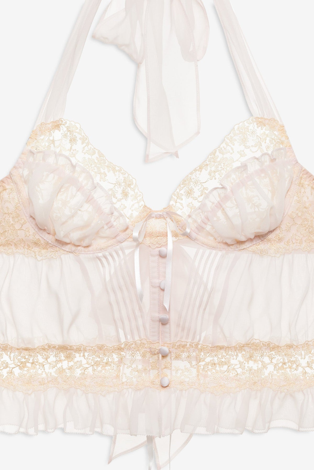Gilded Lace Bustier Natural - For Love & Lemons