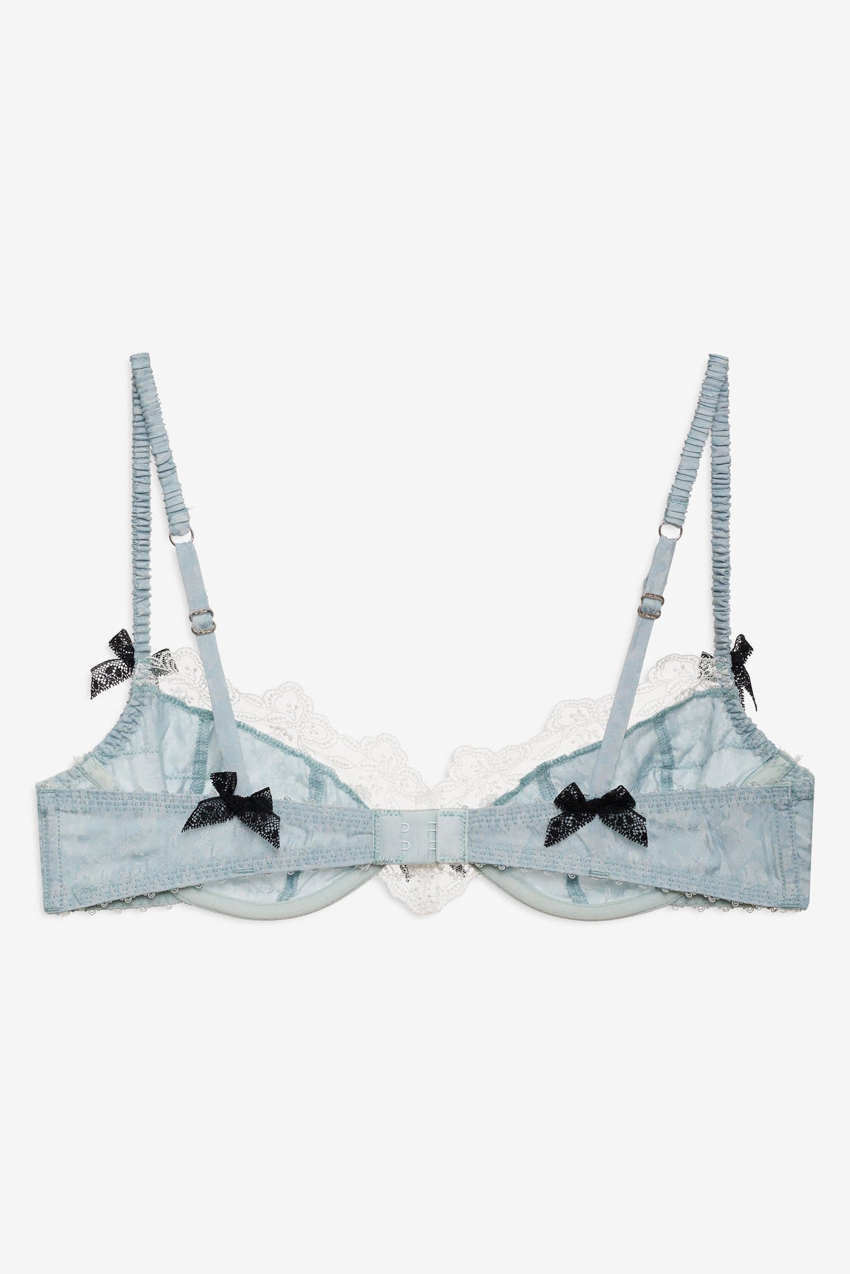 Bluebird Jacquard Underwire Bra Dusty Blue - For Love & Lemons