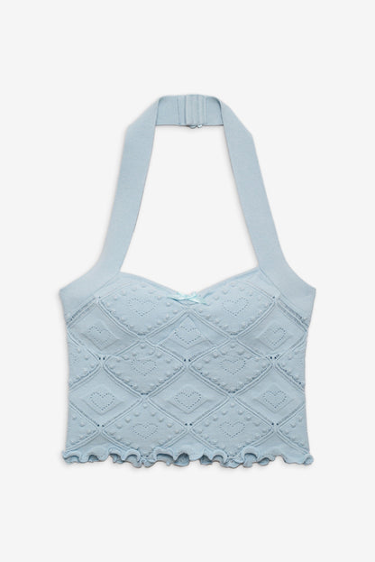 Coco Knit Tank Baby Blue - For Love & Lemons