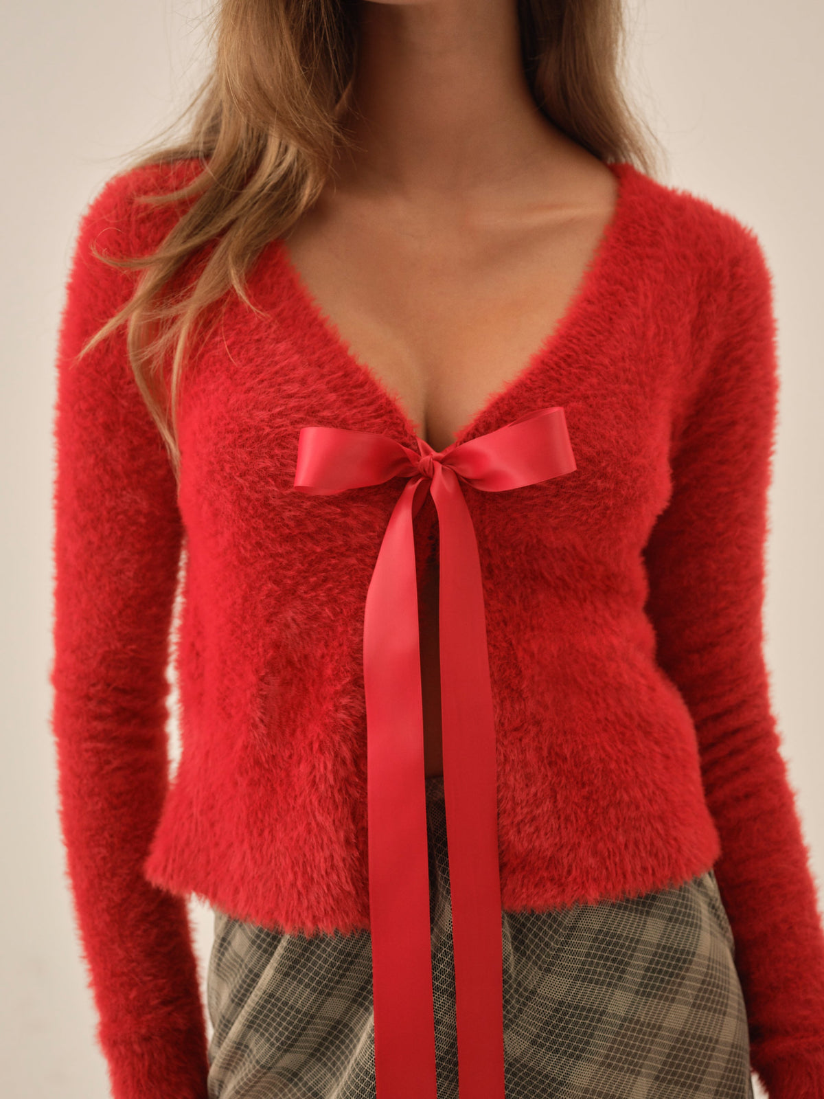 Tayla Knit Cardigan Red - For Love & Lemons