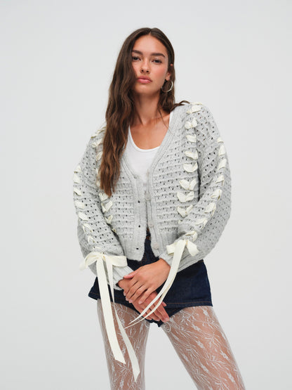 Laurel Oversized Cardigan Grey - For Love & Lemons