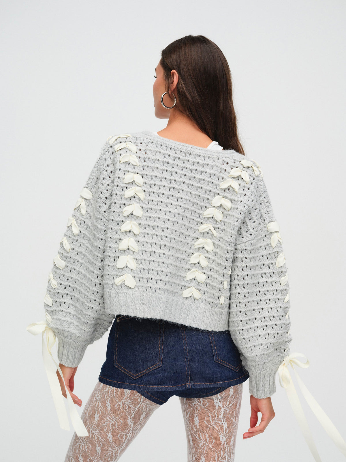 Laurel Oversized Cardigan Grey - For Love & Lemons