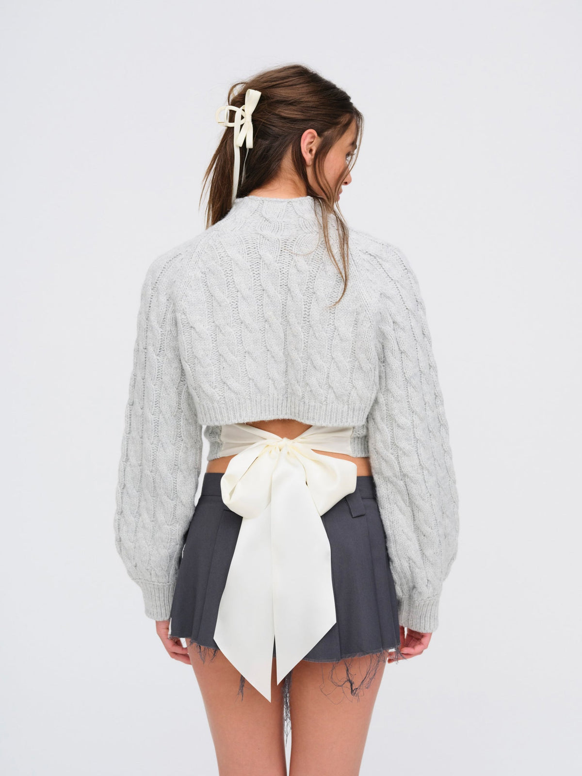 Lise Chunky Sweater Grey - For Love & Lemons