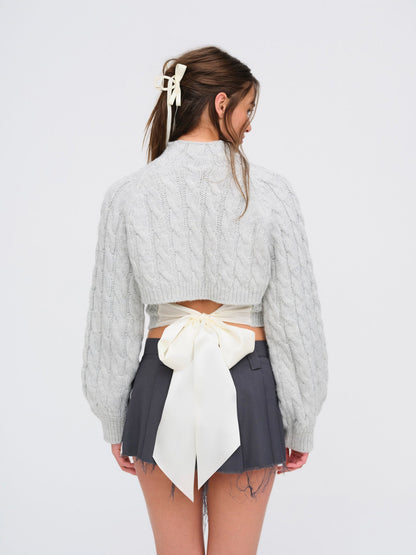 Lise Chunky Sweater Grey - For Love & Lemons