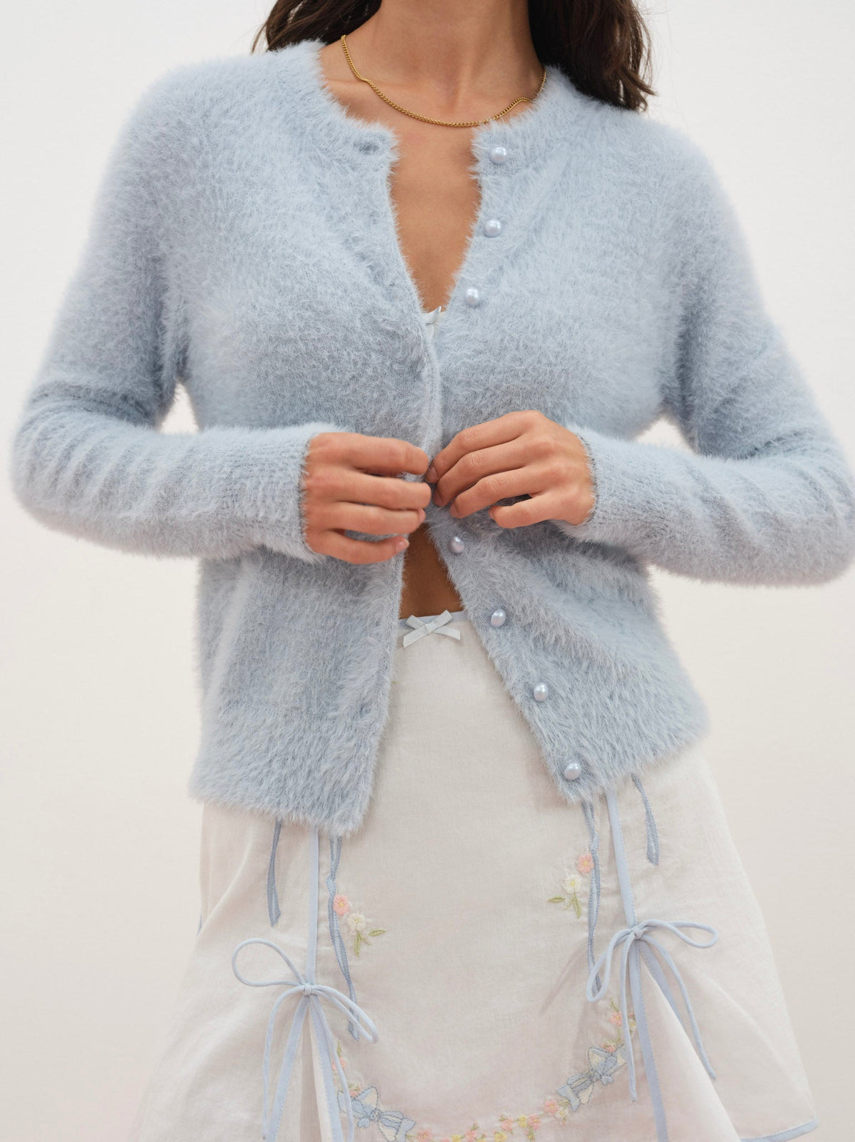 Belinda Cardigan Blue - For Love & Lemons